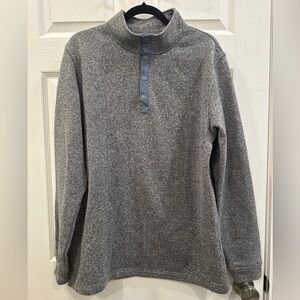 Swannies Golf Wolff Fleece Pullover 1/4 Snap XL Heather Gray EUC